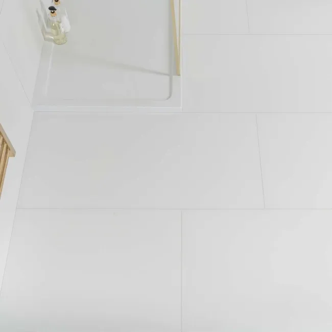 Alaska Mate White Matt Tiles 1200x600
