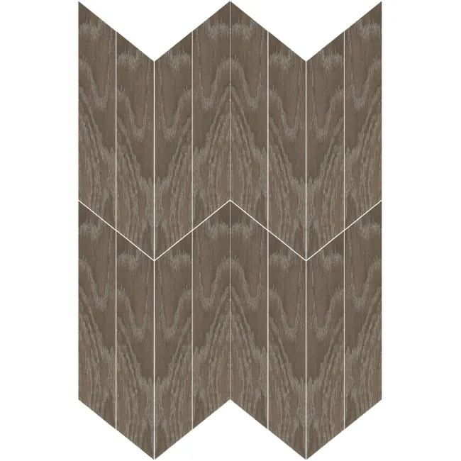 Ancona Chevron Chocolate Wood Effect Tile