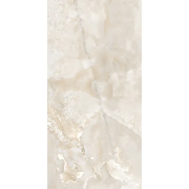 Elaria Ivory Onyx Marble Effect Large Polished Porcelain Tiles