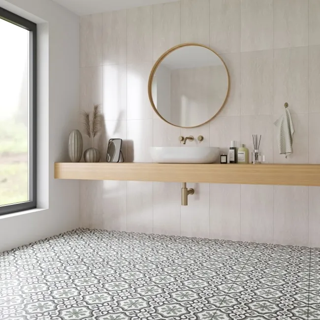 Imperial Warm White Gloss Marble Effect Wall Tile 600x300