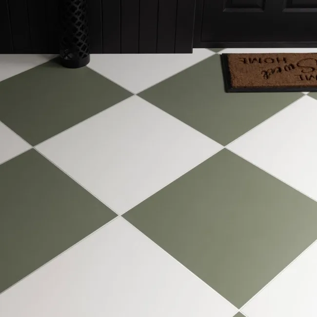 Cielo Verde Green Matt Plain Tiles 598x598