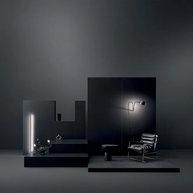 Cielo Nero Black Matt Plain Tiles 598x598