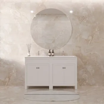 Elaria Ivory Onyx Marble Effect Large Polished Porcelain Tiles