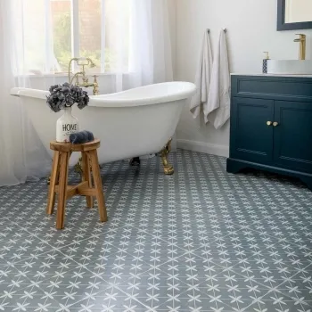 Poole Azul Matt Patterned Floor Tiles 450x450