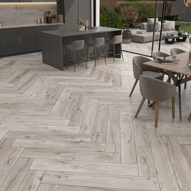 Mumble G Grey Wood Effect Tile 195x1215