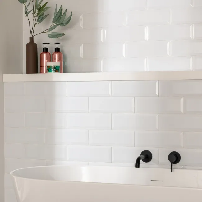 Metro White Gloss 300X100 Wall Tiles