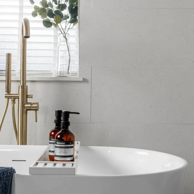 Manhattan White Stone Effect Tiles