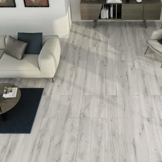 Mumble G Grey Skirting Wood Effect Tile 7.5x45