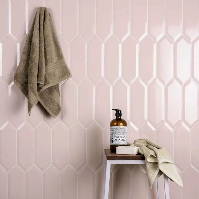 Pickett® Bevelled Petal Pink Metro Tiles