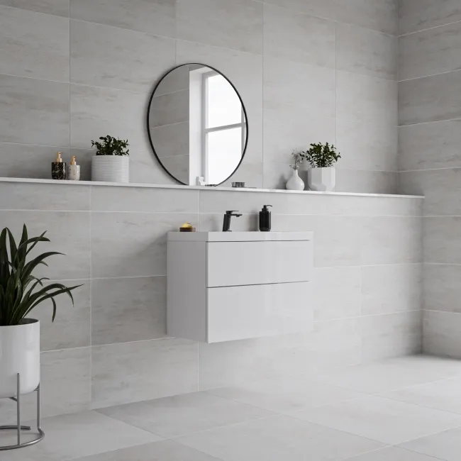 Metallique Blanco Lapato 60x60