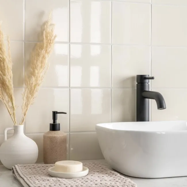 Monocolour Hueso Cream Flat Gloss Square 150x150