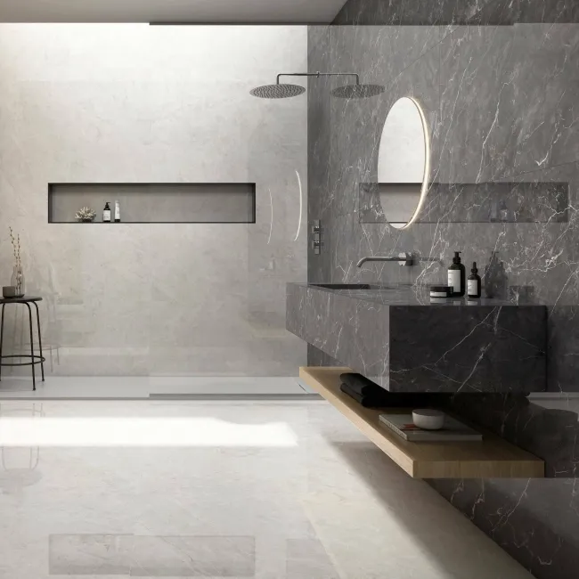 Belvedere Marengo Marble Effect Tiles 300x600