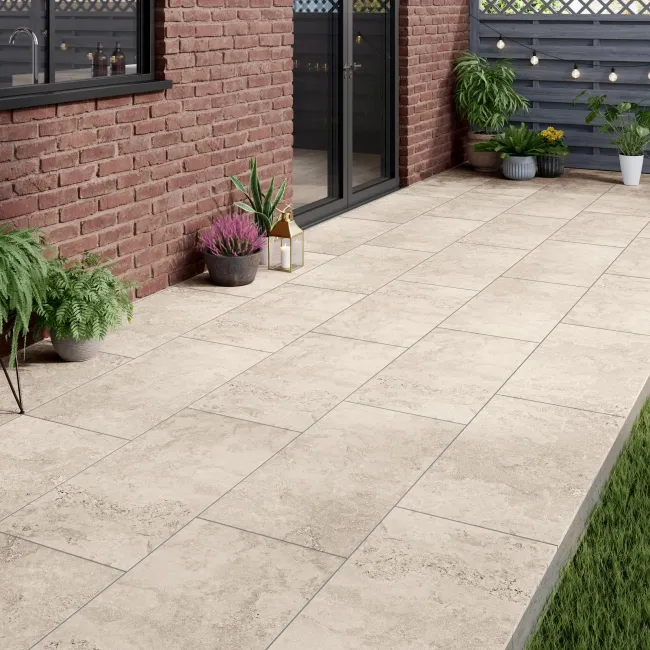 Rapolano Beige Travertine Effect 1200x600x20mm Slabs