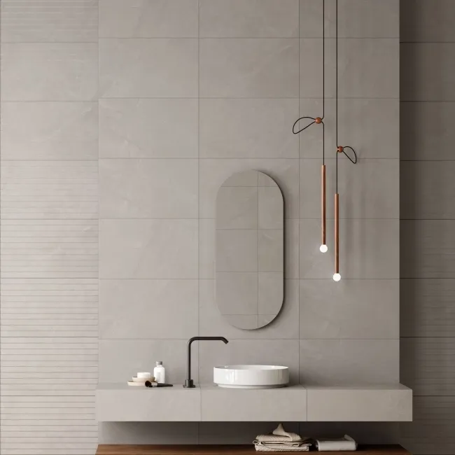 Artan Grey Matt Stone Effect Wall Tiles 550x330x8.8mm