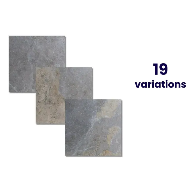 Strato Light Natural Grey Slate Effect Matt Sparkle 600X600