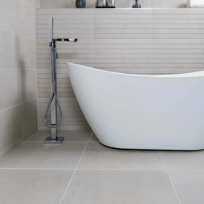 Porto Ivory Matt Decor Concrete Effect Wall Tiles