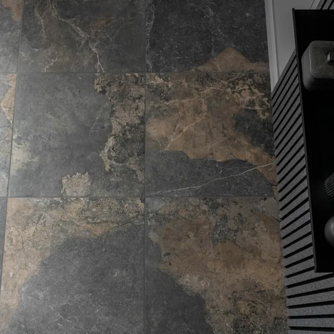 Strato Natural Rustic Black Slate Effect Matt Sparkle 600X600