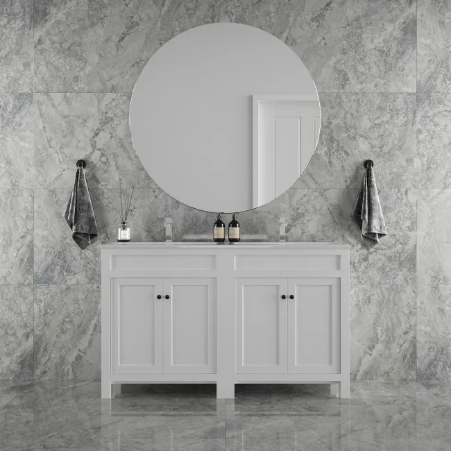 Tolana Grey Marble Effect Large Polished Porcelain Tiles
