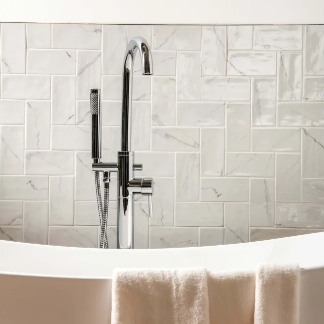Apennine Natural/Rustic Gloss Marble Effect Tile 15x7.5