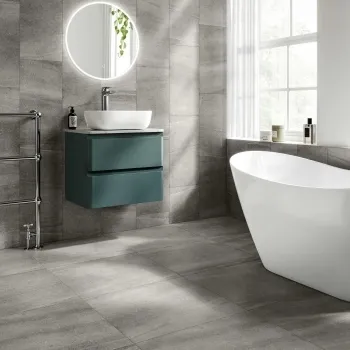 New Pietra Grey Rectified Matt Stone Effect Tile 600x300x7mm