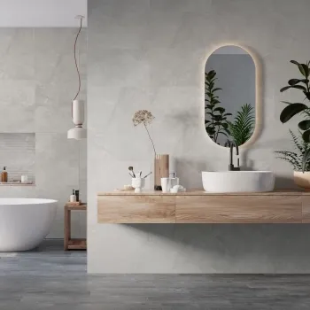 Artan Grey Matt Stone Effect Wall Tiles 550x330x8.8mm