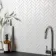 Pixel White Herringbone Matt 22x73