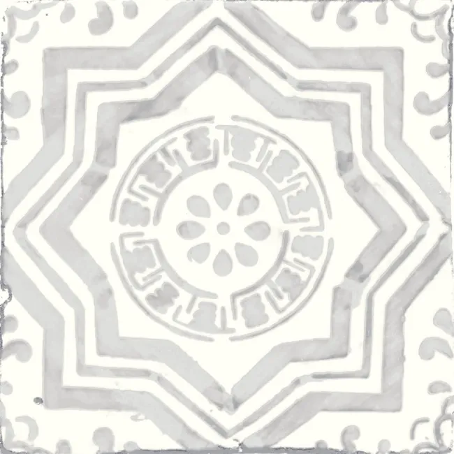 Nikea Grey Patterned  Matt Porcelain Wall and Floor Tile