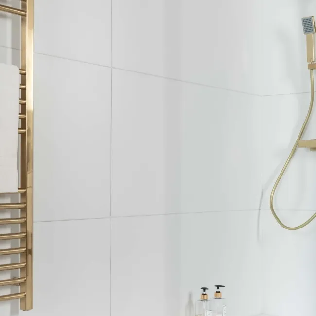 Alaska Mate White Matt Tiles 1200x600