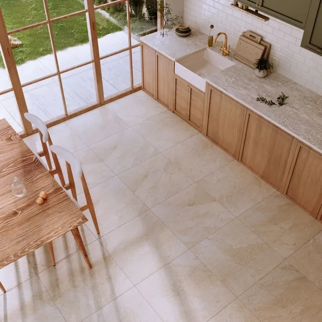 Carmo Stone Ivory Matt Tiles 600x600