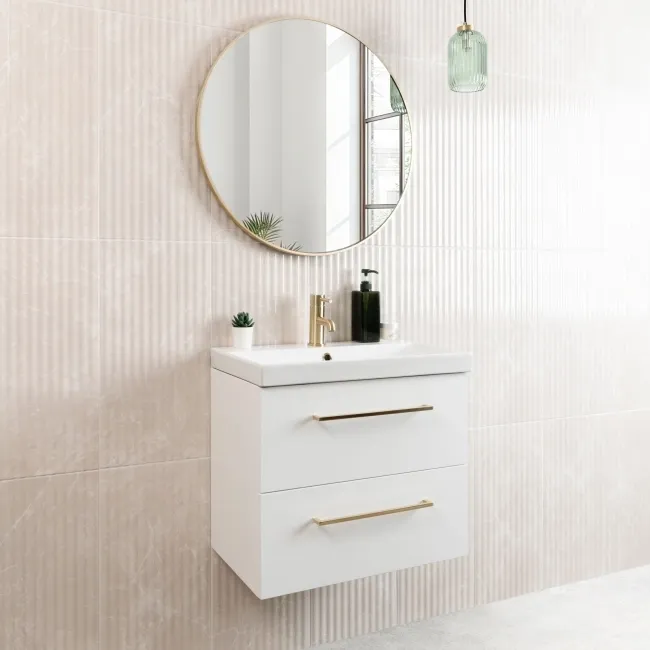 Imperial Warm White Gloss marble Effect Decor Wall Tile 600x300