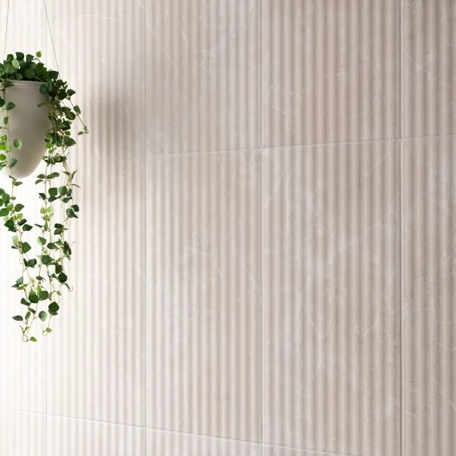 Imperial Warm White Matt marble Effect Decor Wall Tile 600x300