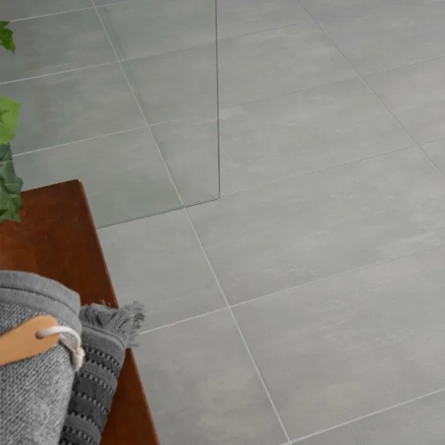 Concrete Flower Dark Grey 60x30 Concrete Effect Tiles