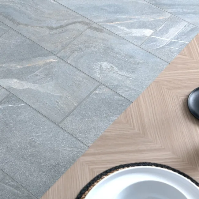 Granby Grey Matt Stone Effect Wall And Floor Rectified Tiles