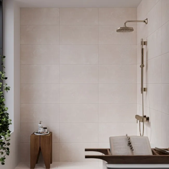 Imperial Warm White Matt Marble Effect Wall Tile 600x300