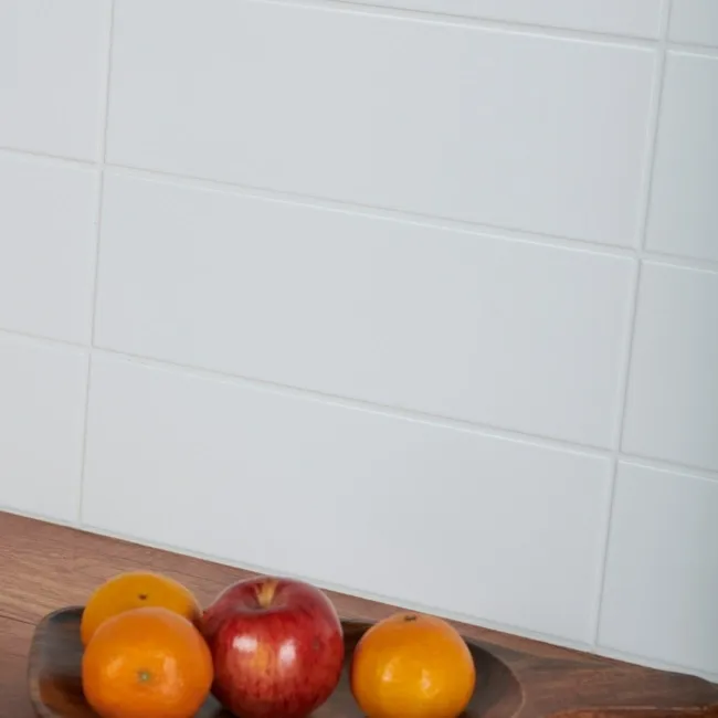 Bricks White Matt Ceramic Metro Wall Tiles 300x100x7mm