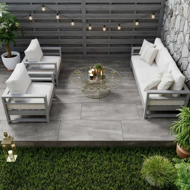 New Pietra Grey Rectified Stone Effect Slab 1200x600x20mm