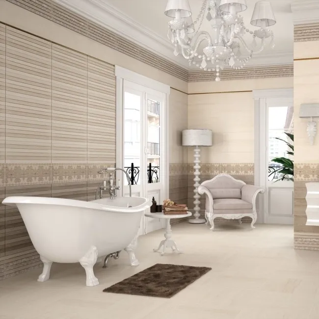 Sunset Ivory Relieve Stone Effect Tile 200x600