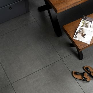 Bestone Dark Grey Tiles Concrete Effect